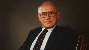 Milton Freidman was one of the major figures behind Modern Conservative political theory and felt that the role of government in society needed to be limited.